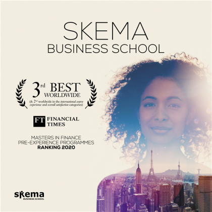 《金融时报》发布金融硕士2020年度榜单，SKEMA喜获全球第3