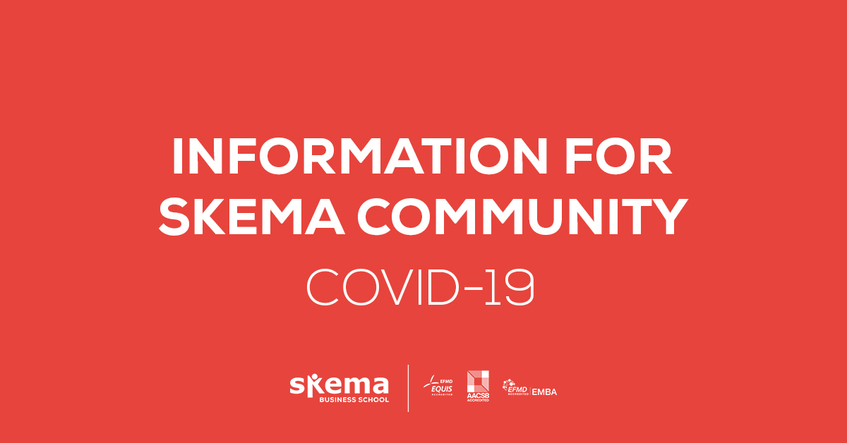 共战疫情 | SKEMA商学院全球总校长致全体师生的一封信 作为一所国际化的商学院,SKEMA时刻关注着疫情趋势,SKEMA商学院全球总校长Alice GUILHON为此特向全体师生发表公开信。
