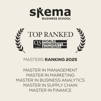 喜报!SKEMA商学院在QS全球排名再创佳绩! 喜报!SKEMA商学院在QS全球排名再创佳绩!